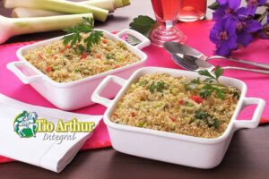 Receita Arroz de forno com brócolis e requeijão