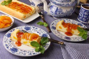 Bolo cremoso de arroz e queijo