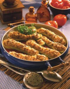 Receita de abobrinha recheada