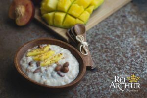 Arroz Doce Tailandês com manga