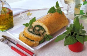 receita Rocambole de arroz com espinafre