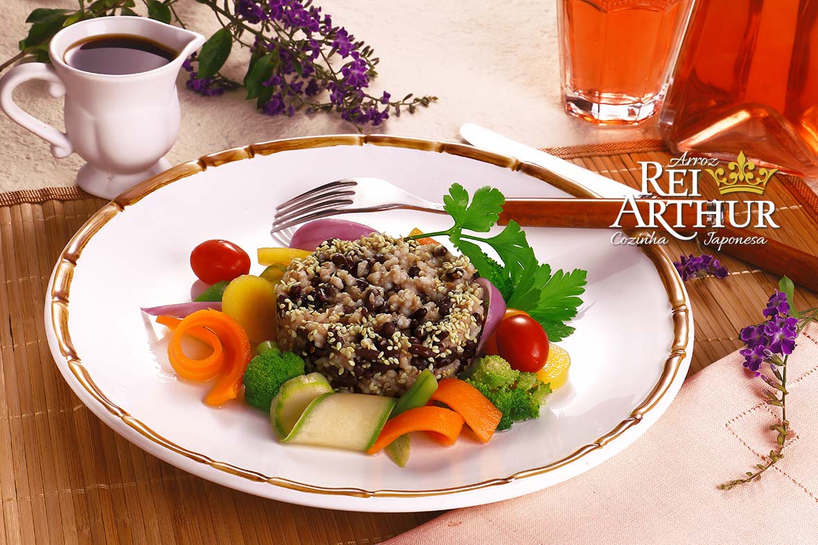 Receita de Azuki com arroz e gergelim Receita de Azuki com arroz e gergelim