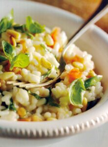 Receita de Risoto de Manjericão com pinhão
