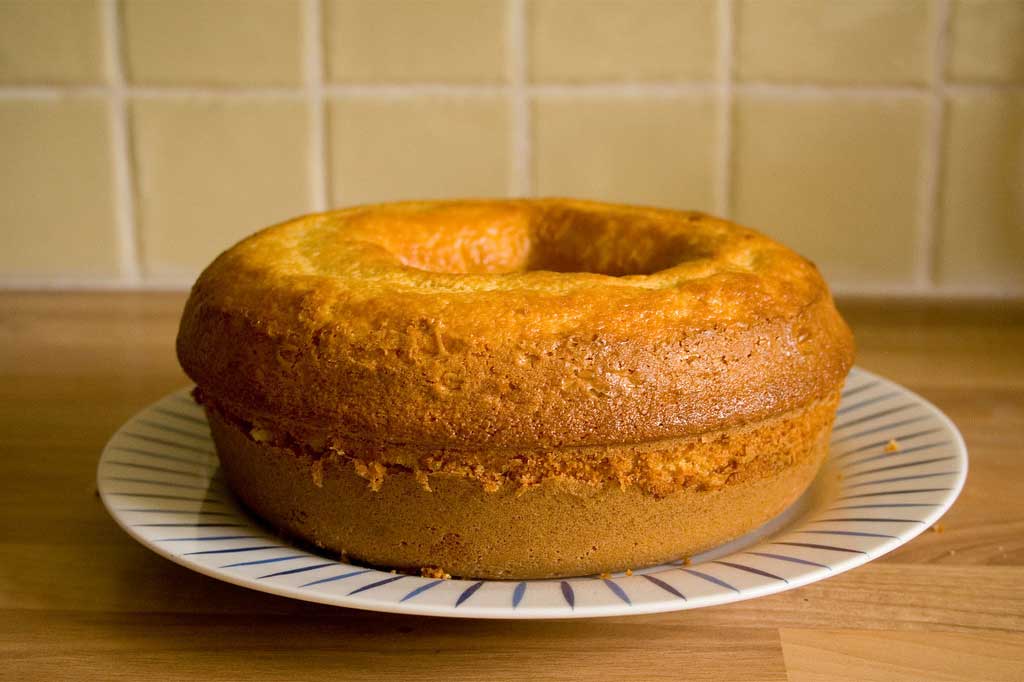 Bolo de arroz cru sem farinha