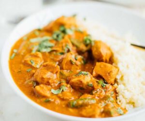 Receita Frango Marinado com leite de coco e arroz