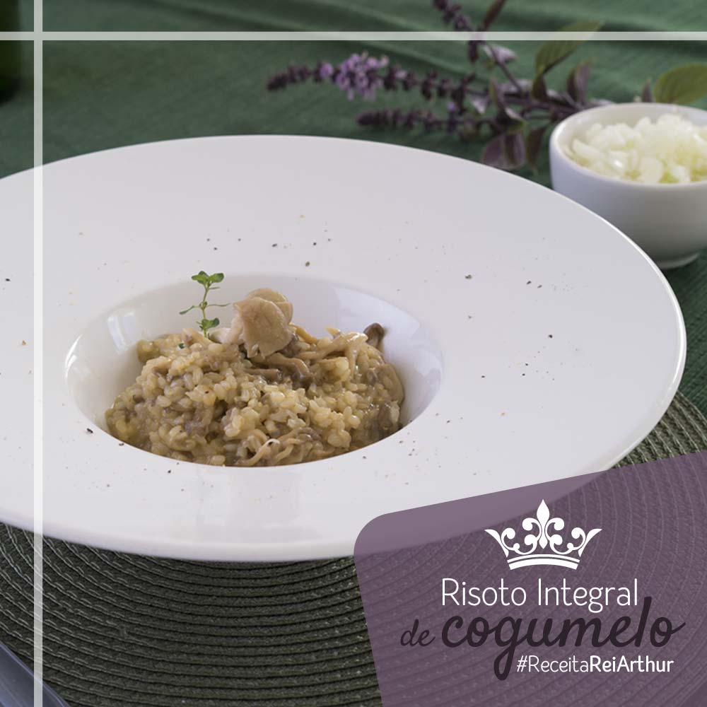 Receita Risoto Integral de Cogumelo Receita Risoto Integral de Cogumelo