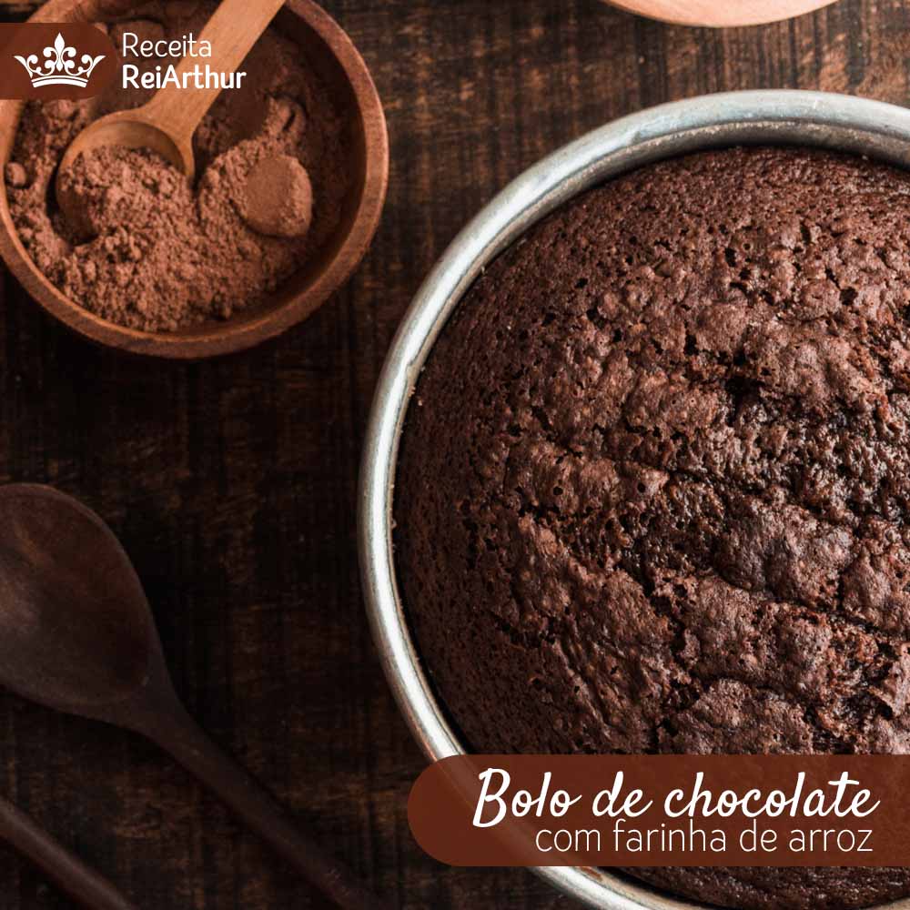 Bolo de chocolate com farinha de arroz