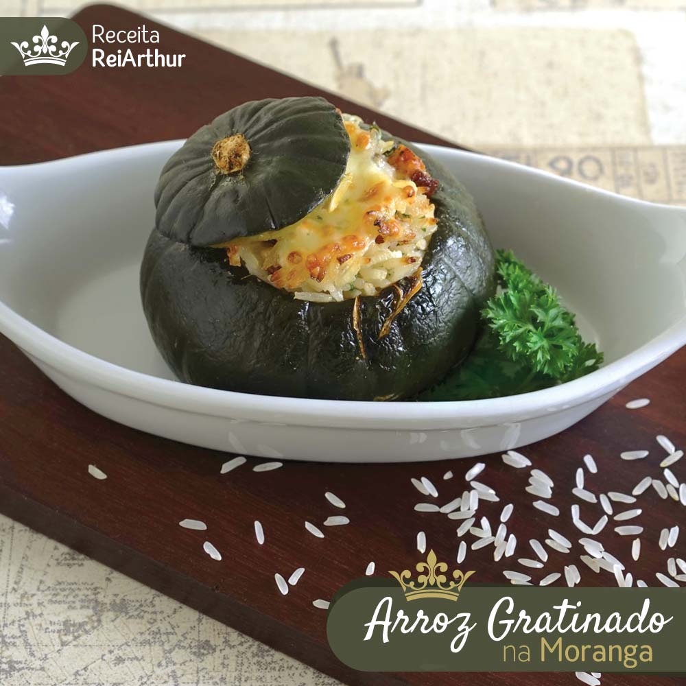 Receita Arroz Gratinado na Moranga