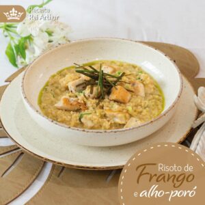 Receita Risoto de Frango e alho-poró
