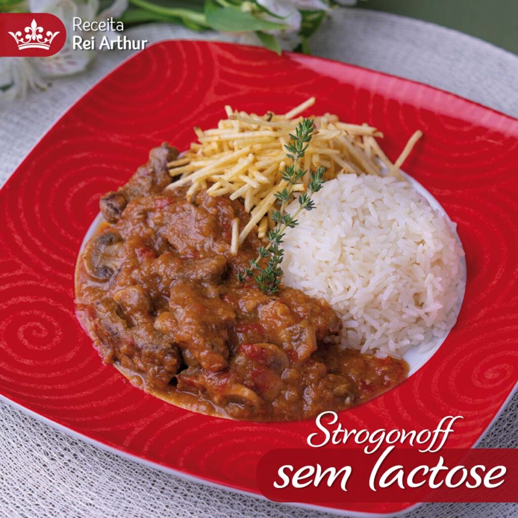 Receita Strogonoff sem lactose