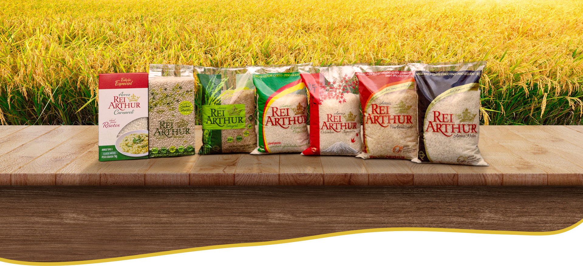 Linha de produto Arroz Rei Arthur